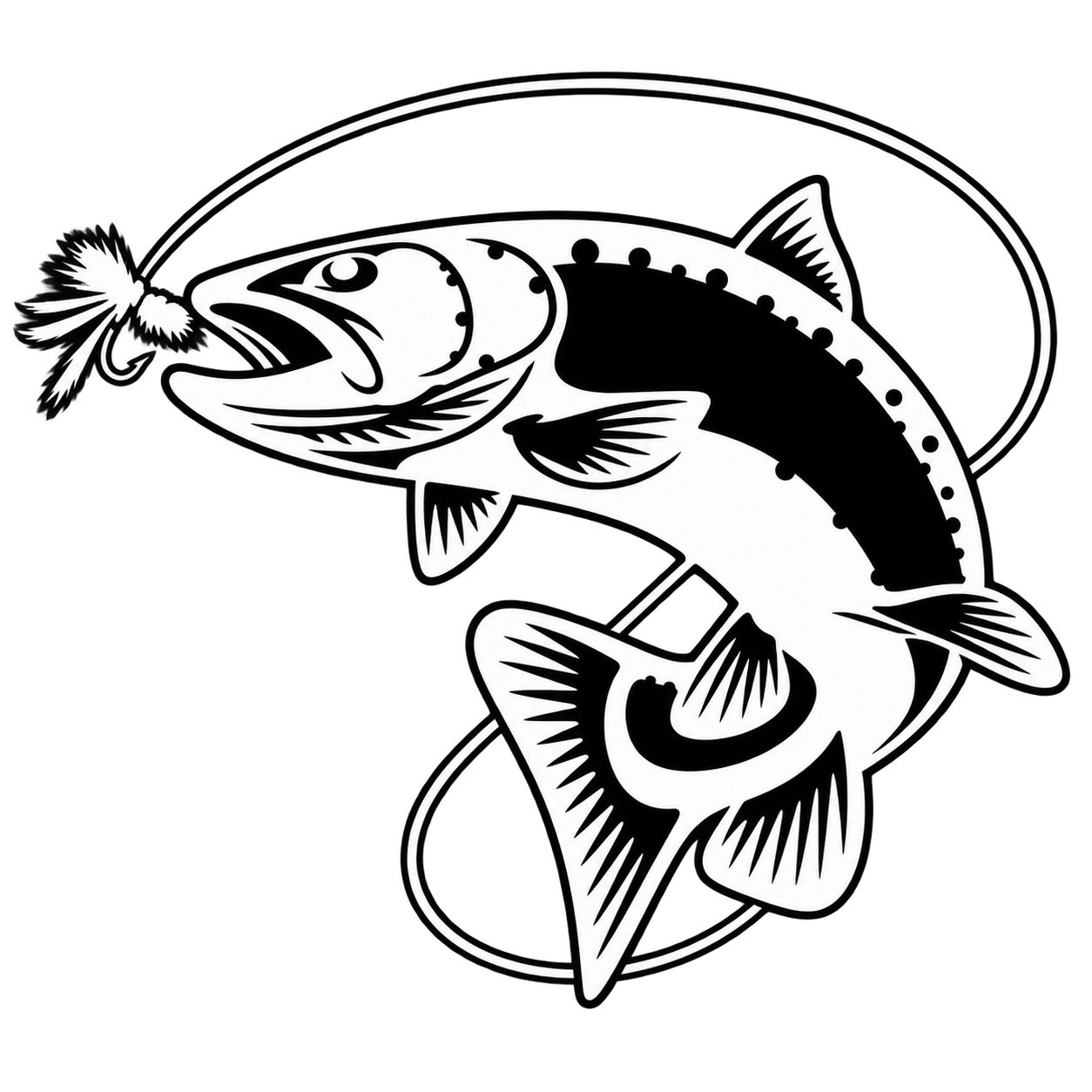 North East River Fly Guiding trout mark